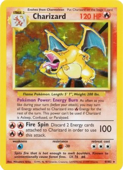 Charizard - 4/102 - Holo Rare Unlimited