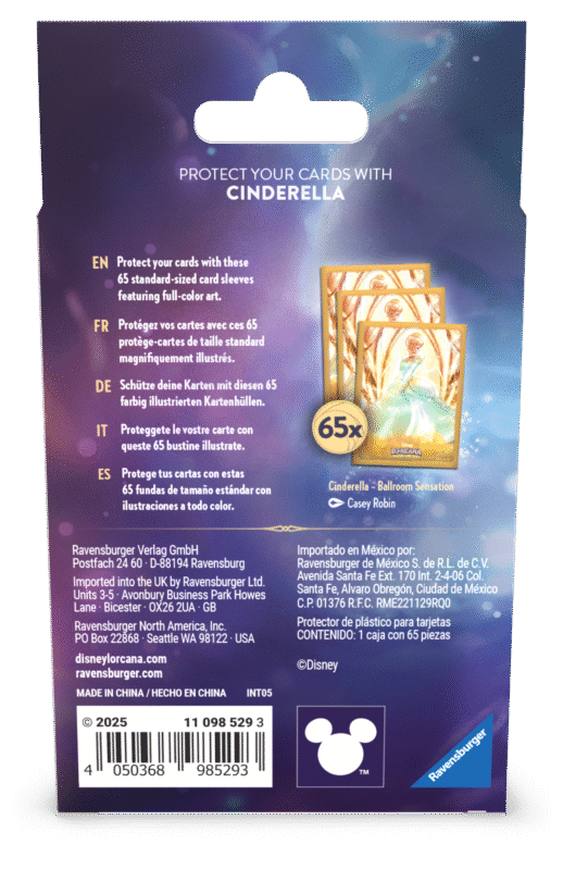 Disney Lorcana: Archazia's Island Card Sleeves - Cinderella