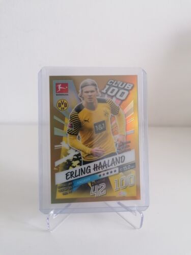 Erling Haaland GOLD /50 100club Topps Bundesliga Match Attax Chrome